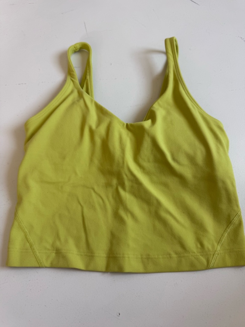 lululemon athletica lime green crop tank